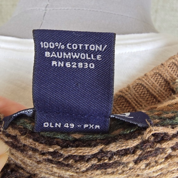 Vintage Lands End Fair Isle Sweater Mens Sz XL - Picture 7 of 10